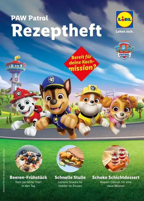 PAW Patrol Rezeptemagazin Starte deine Kochmission