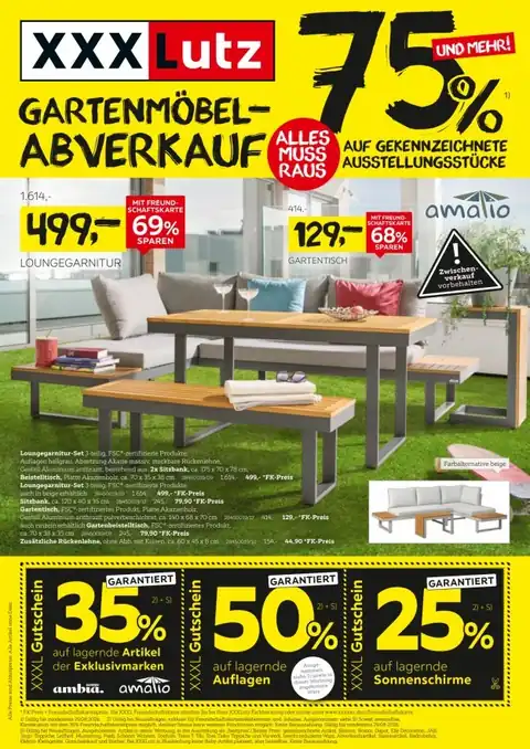 XXXLutz Gartenmöbelabverkauf