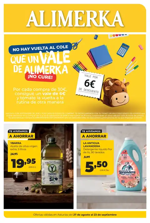 Alimerka · Mensual del 27 de agosto al 23 de septiembre Asturias · Asturias · Tiendas físicas · Folleto completo