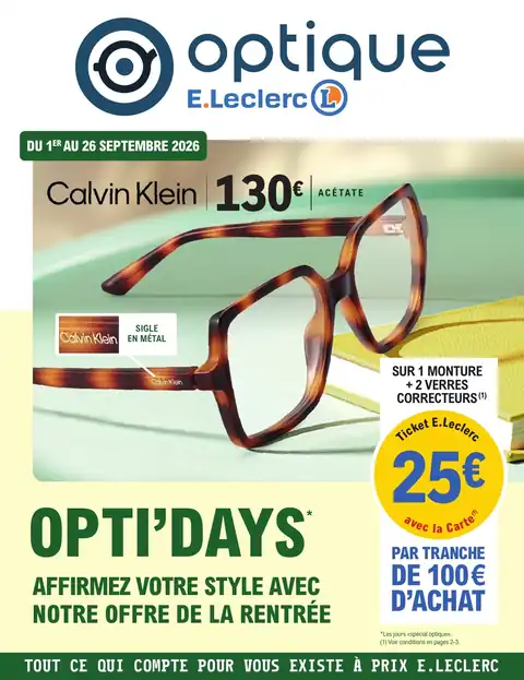 OPTI'DAYS RENTRÉE