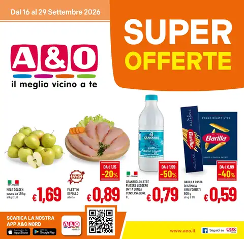 A&O · SUPER OFFERTE · Area Grignasco
