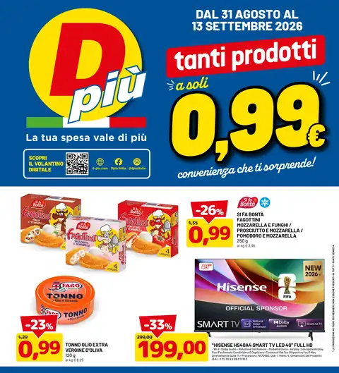 D Più · TANTI PRODOTTI A 0,99€ · DP-01