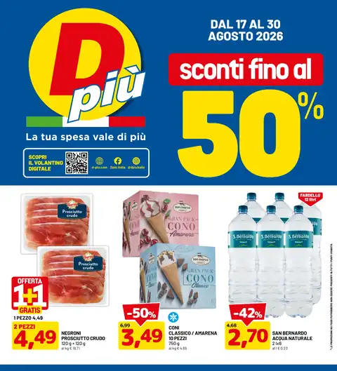 D Più · SCONTI FINO AL 50% · DP-03