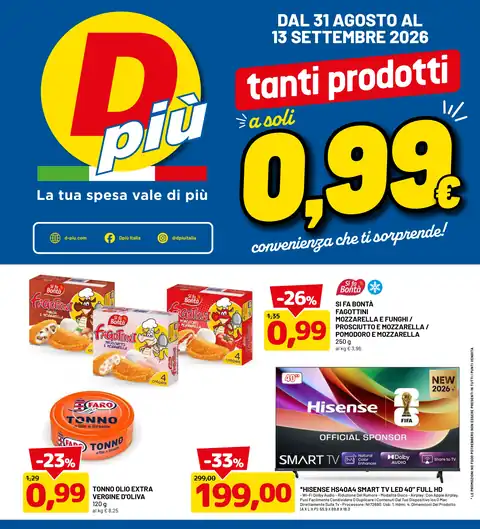 D Più · TANTI PRODOTTI A 0,99€ · DP-04