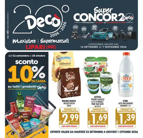 Decò Gruppo Arena · SUPERMERCATI/MAXISTORE DECO' LIPARI