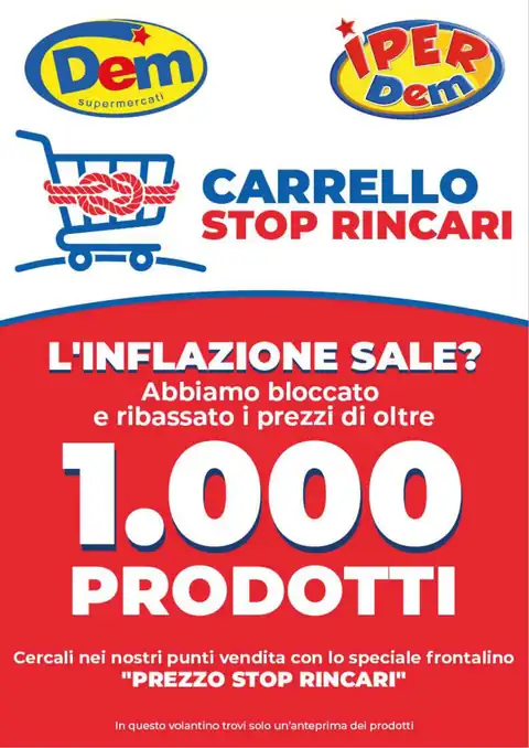 DEM · Carrello Stop Rincari