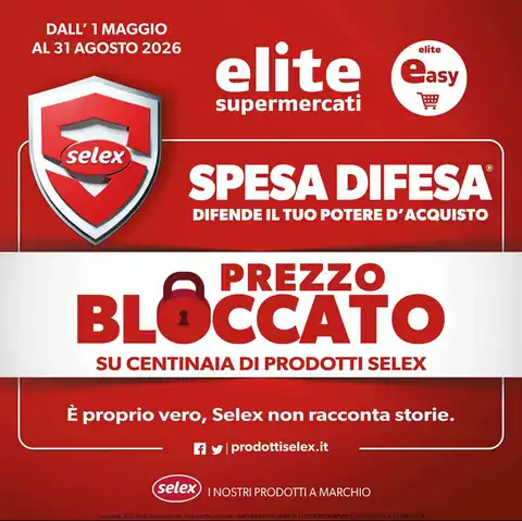 Elite · Spesa Difesa Selex - Prezzi Bloccati fino al 31 Agosto