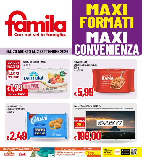 Famila · MAXI FORMATI MAXI CONVENIENZA · Area Castronno
