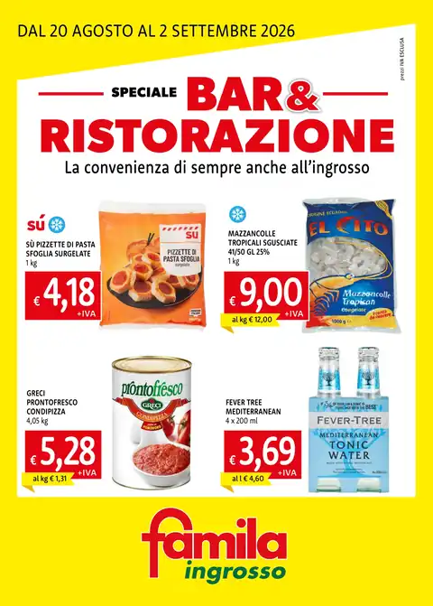 Famila · SPECIALE BAR & RISTORAZIONE