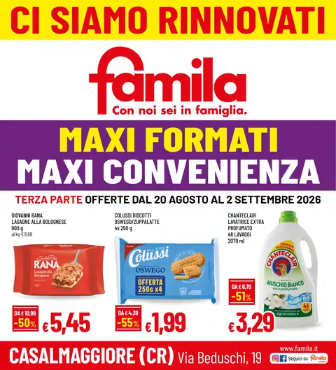 Famila · CI SIAMO RINNOVATI! MAXI FORMATI