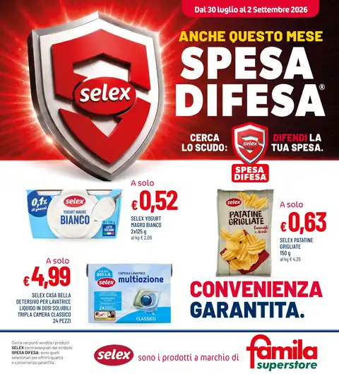 Famila · SPESA DIFESA · Area Superstore Mantova - B.Go Chiesa Nuova