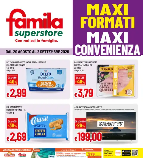 Famila · MAXI FORMATI MAXI CONVENIENZA · Area Superstore Seveso