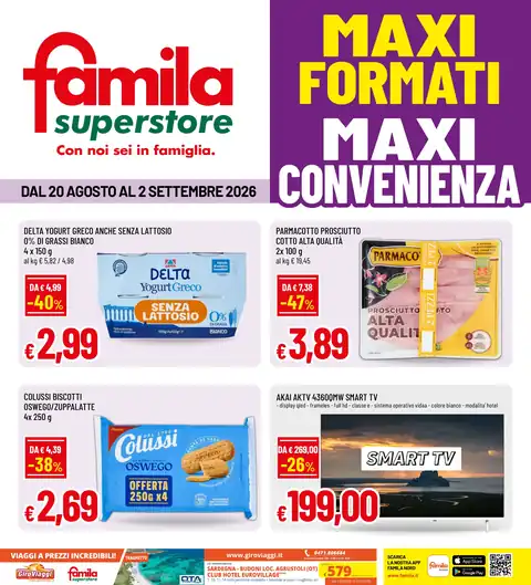 Famila · MAXI FORMATI MAXI CONVENIENZA · Area Superstore Varese