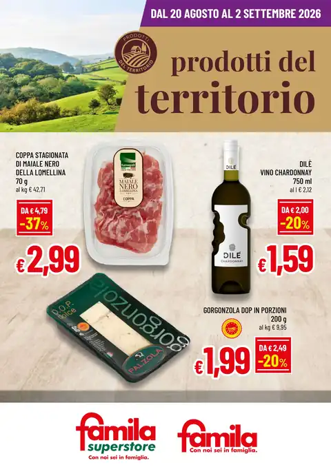 Famila · PRODOTTI DEL TERRITORIO · Area Biella