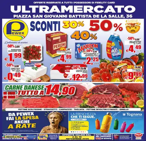 Pewex · Sconti 30% 40% 50% · Pewex Irnerio
