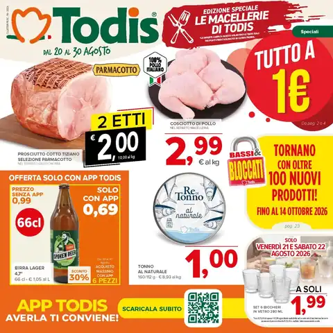 Todis · Lazio Macelleria Pescheria · Approfitta degli sconti