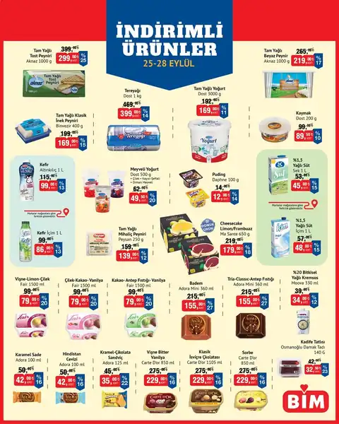 BİM İndirim · 25-28 Eylül
