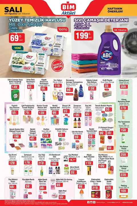 BİM Aktüel · 04 Ağustos Salı