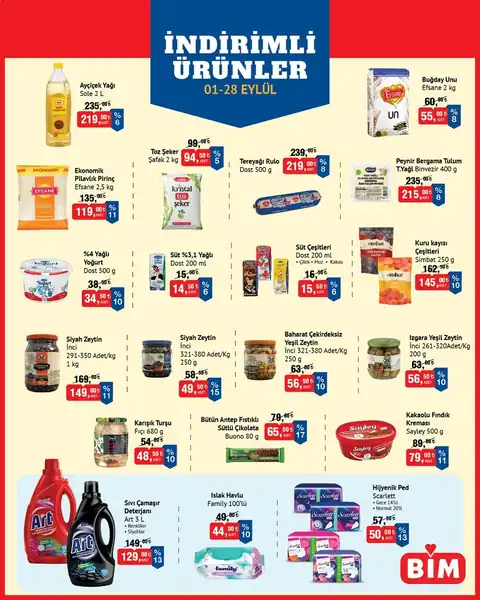 BİM İndirim · 01-28 Eylül