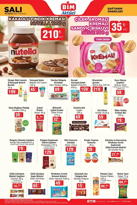 BİM Aktüel · 15 Eylül Salı