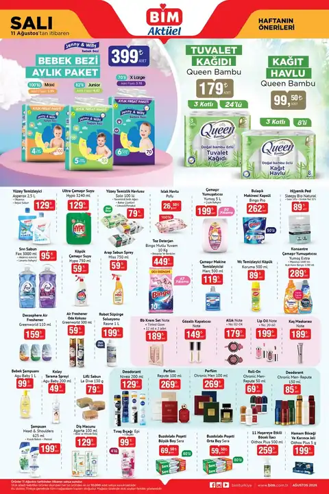 BİM Aktüel · 11 Ağustos Salı
