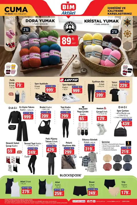 BİM Aktüel · 16 Ekim Cuma